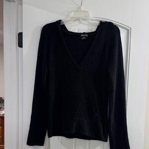 Wet Seal Classic Black V-Neck Sweater